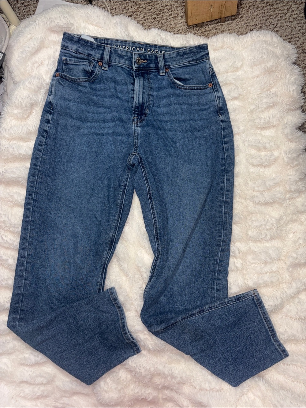 American Eagle Outfitters Light Blue Straight Leg Jeans